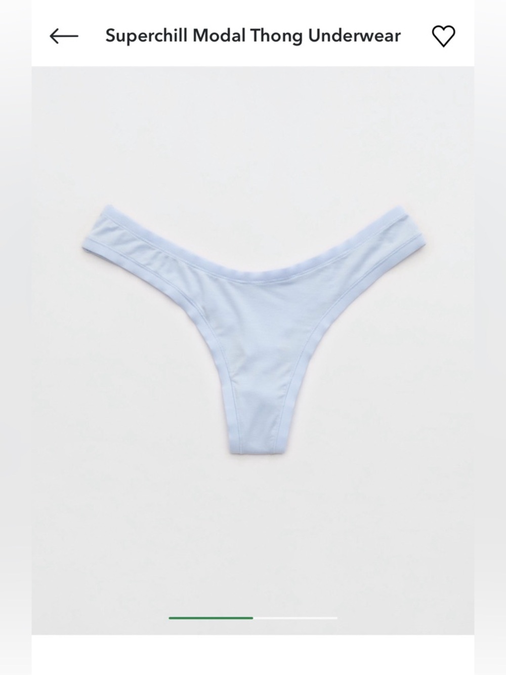Aerie light blue modal thong. Medium